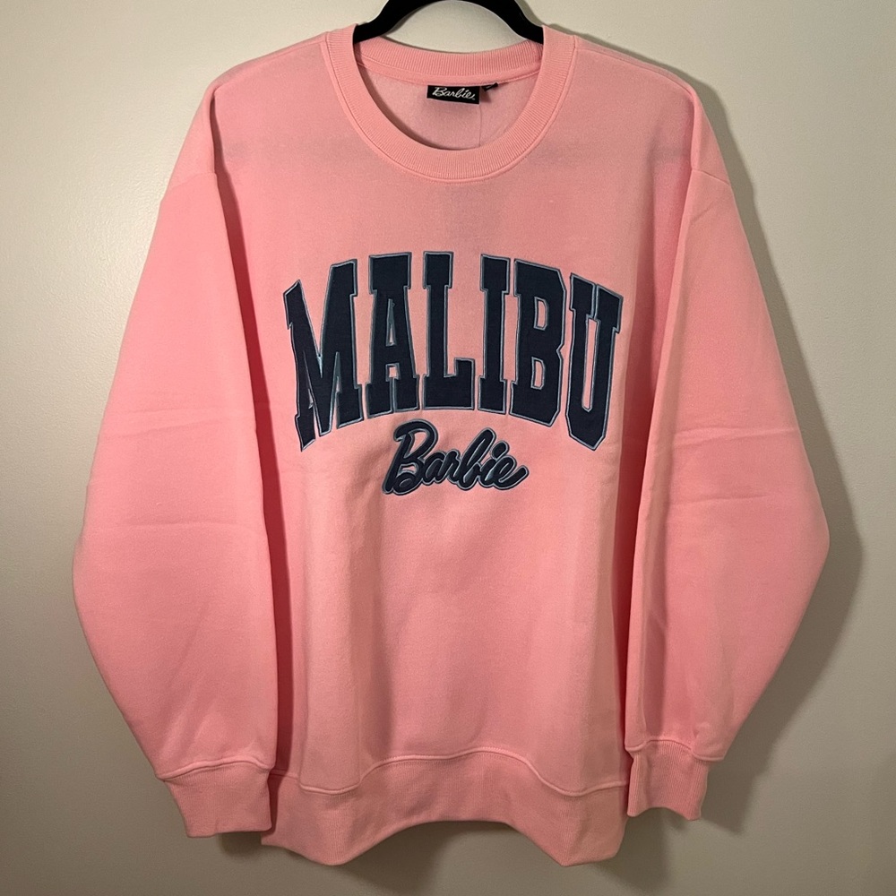 NWT Barbie Malibu Pink Crewneck